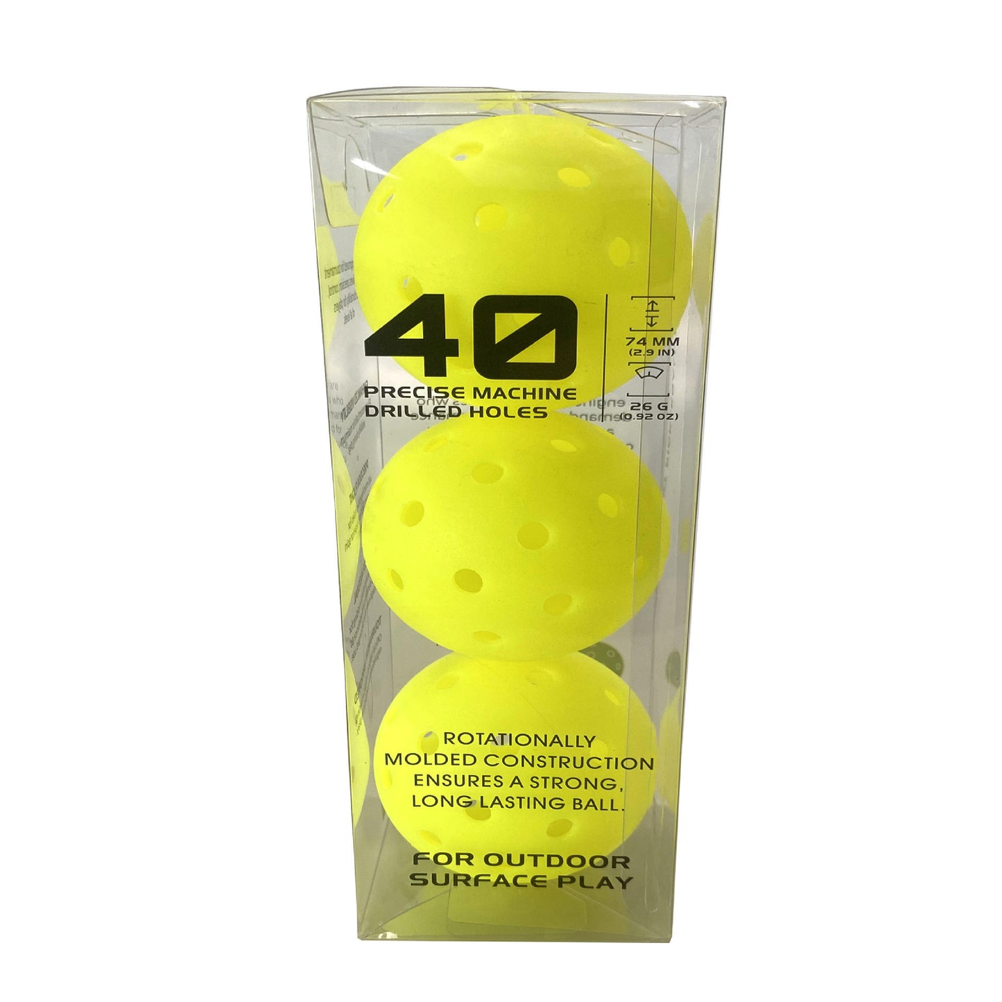 MST 40-Hole Rotomolded Pickleball Balls