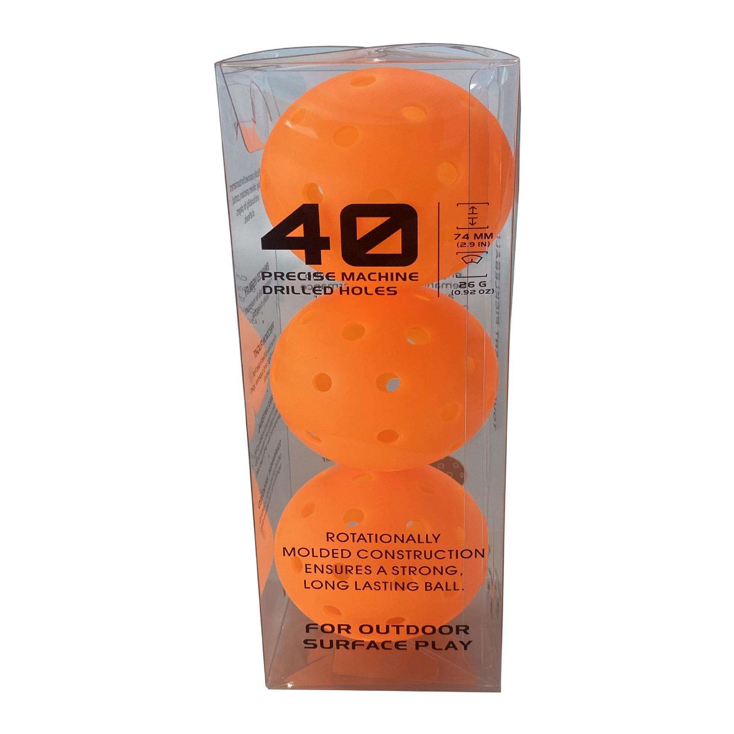 MST 40-Hole Rotomolded Pickleball Balls