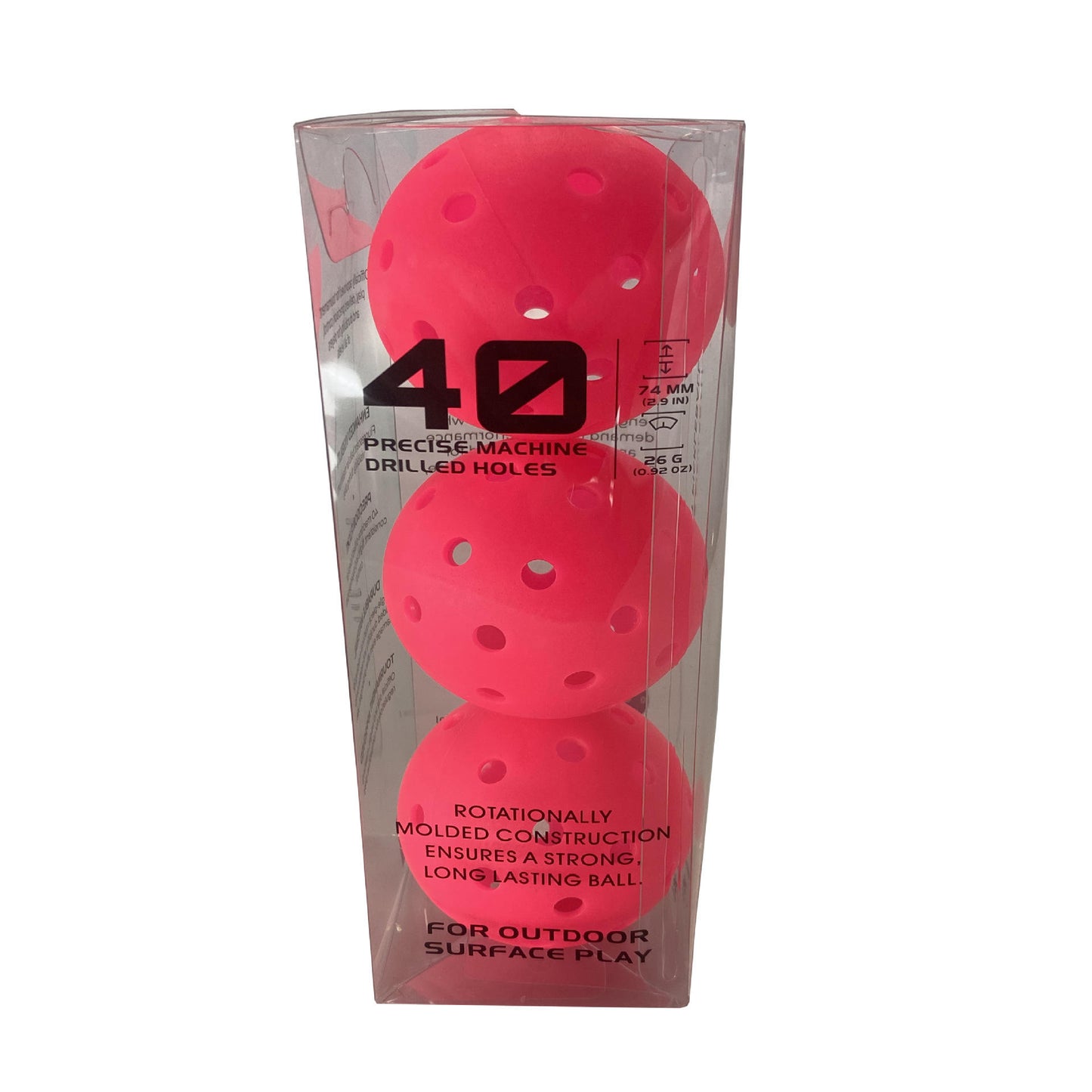 MST 40-Hole Rotomolded Pickleball Balls
