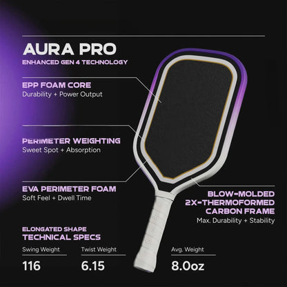 MST Aura Purple Pickleball Paddle